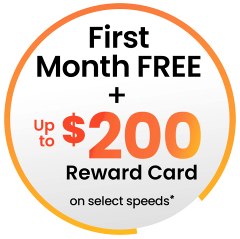 First Month Free Up to $200 Reward Card